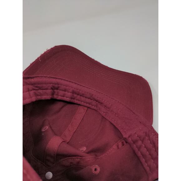 Newhattan Slideback OSFA Hat Red Hand Painted Flower Distressed Cap - Picture 9 of 10